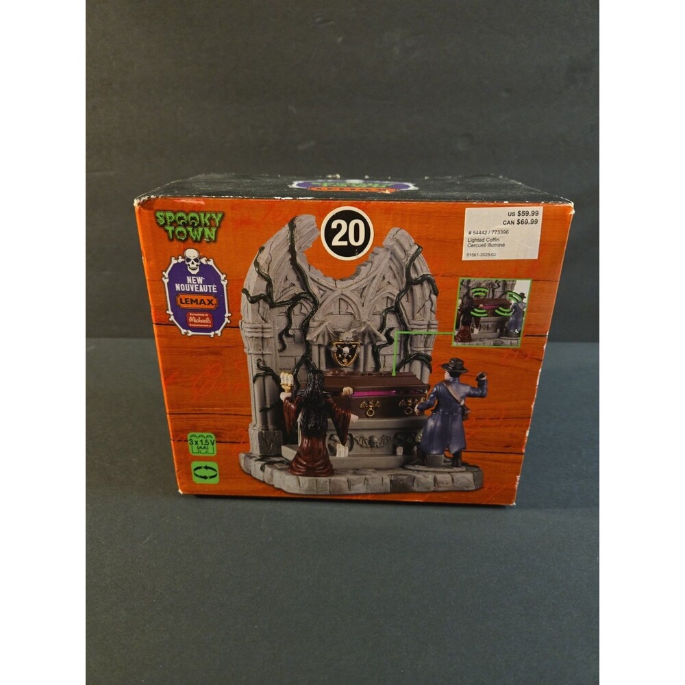 Lemax Spooky Town 54442 Lighted Coffin Moves & Lights Up Brand New for 2025 NIB